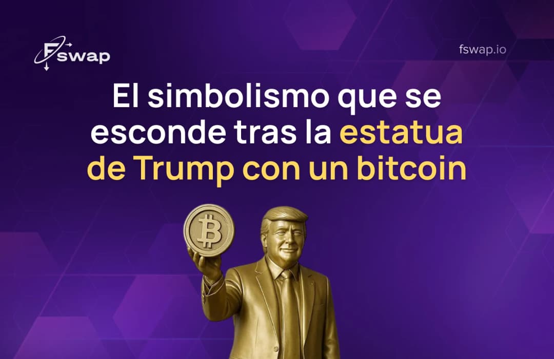 El simbolismo de la estatua de Trump y Bitcoin